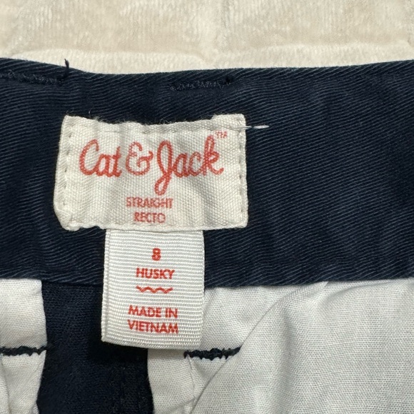 5/$15 Closet Sale!  3 Pairs Cat & Jack 8 Husky Navy Uniform Pant - 3 Total - Picture 4 of 4